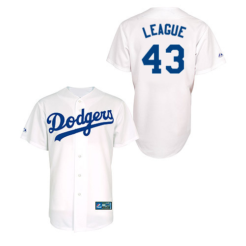 Brandon League #43 Youth Baseball Jersey-L A Dodgers Authentic Home White MLB Jersey